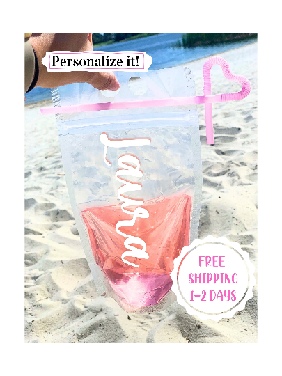 Personalized Bridesmaid Drink Pouches
