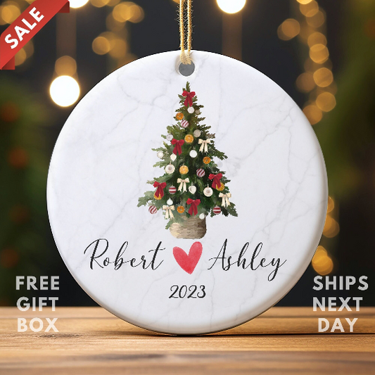 Christmas Ornament, Personalized Ornament, Couples Christmas Ornament, First Christmas Together Ornament, Gift For Newlywed