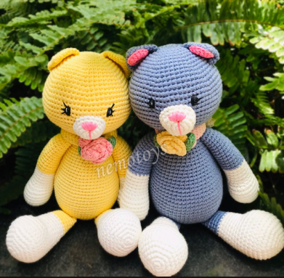 2 chú gấu bông handmade xinh 
