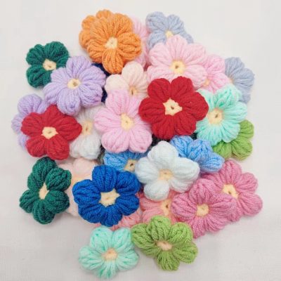 Bộ sưu tập hoa len decor handmade với nhiều mẫu hoa